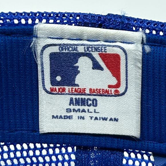 Vintage 80s Milwaukee Brewers Youth Trucker Hat Baseball Cap MLB Snapback Blue - Picture 12 of 13